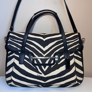 Coach Taylor Zebra Flap Satchel
